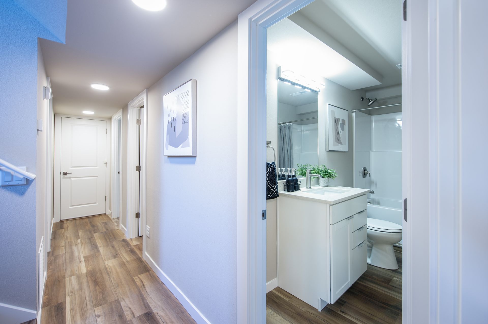 Bathroom and hallway