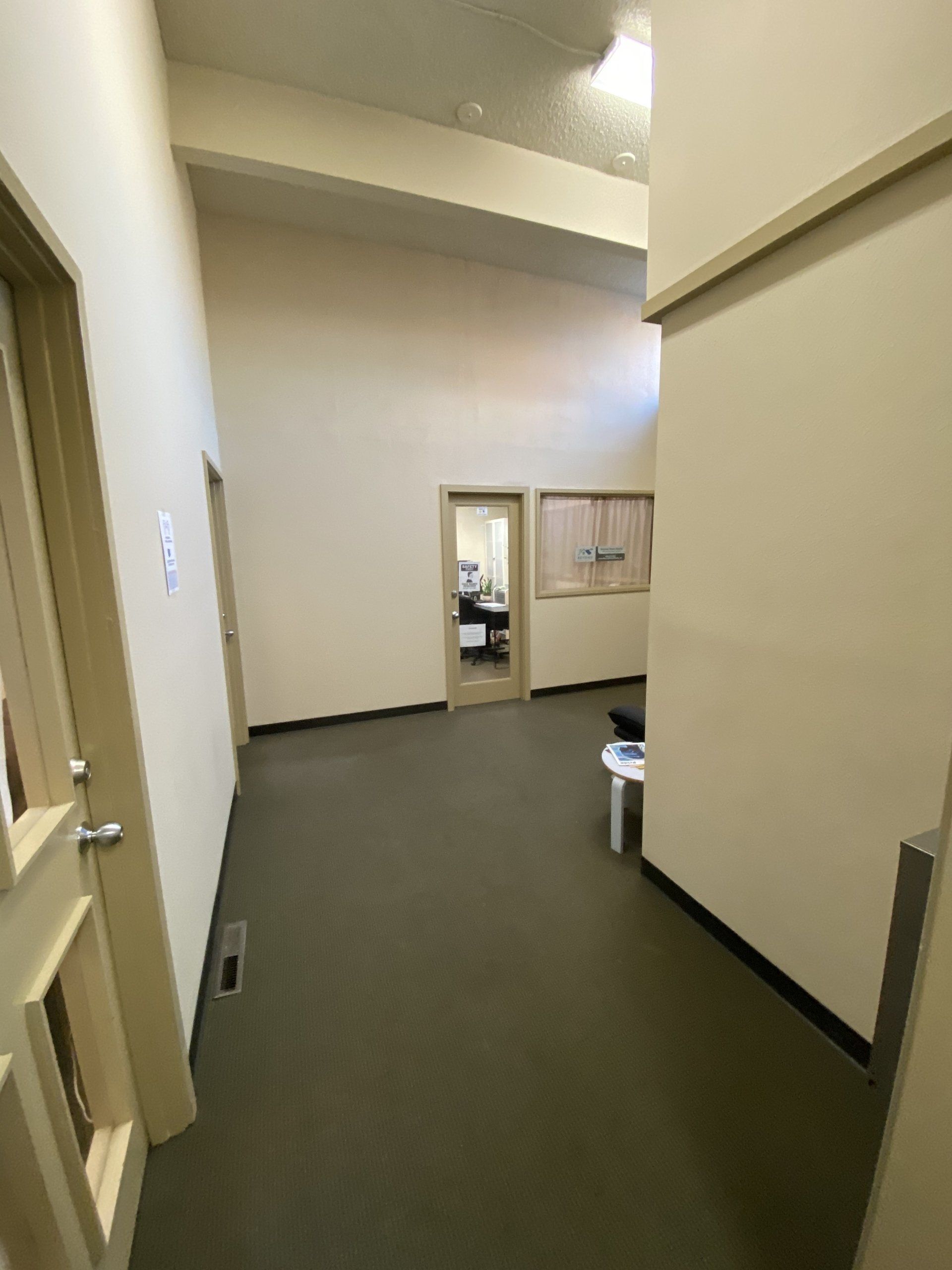 Hallway and window at 212 Wells Office Building in Renton WA