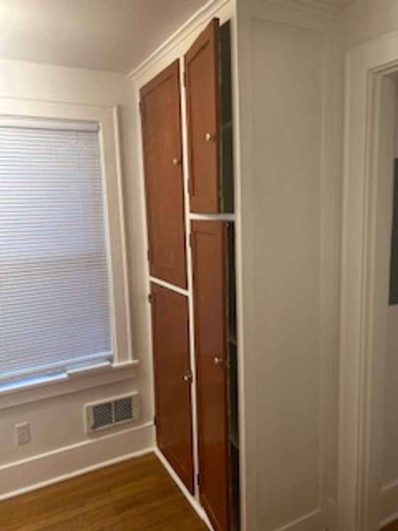 Bedroom of a unit at the Frederick's Apartments in Seattle, WA