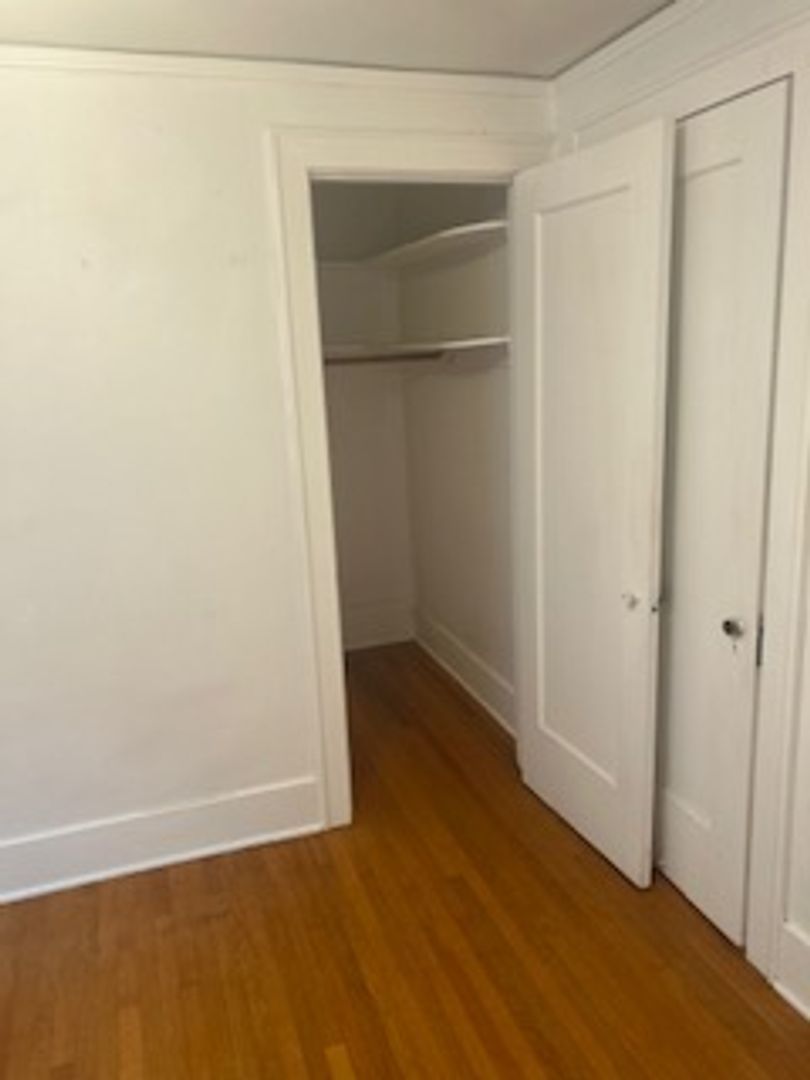 Bedroom of a unit at the Frederick's Apartments in Seattle, WA