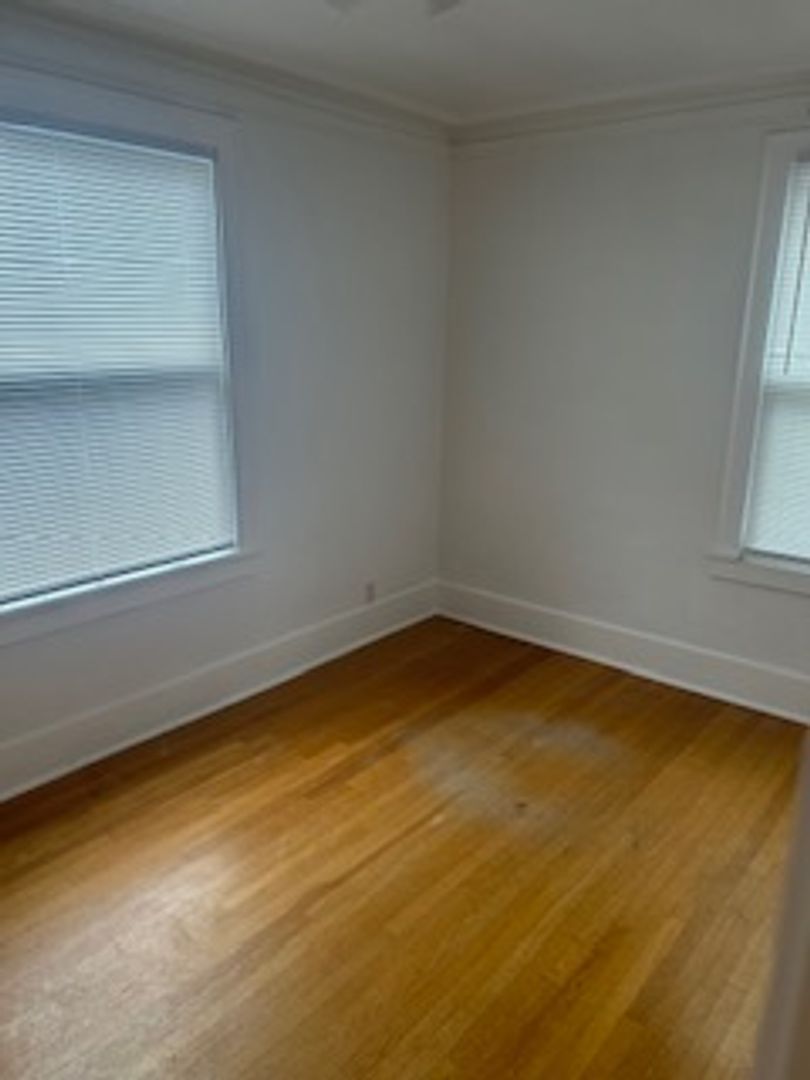 Bedroom of a unit at the Frederick's Apartments in Seattle, WA