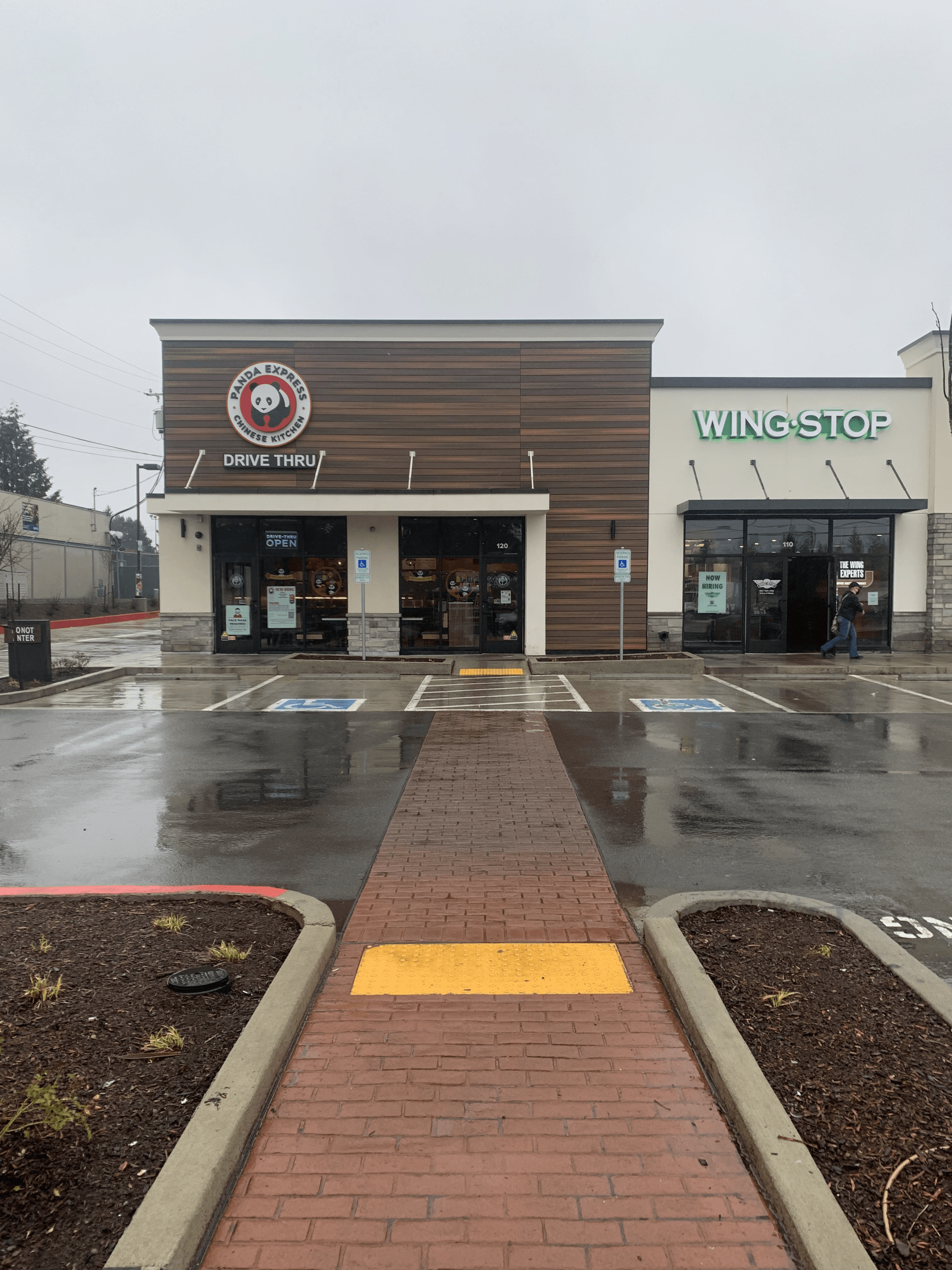 Panda Express and Wing Stop Restaurant store front