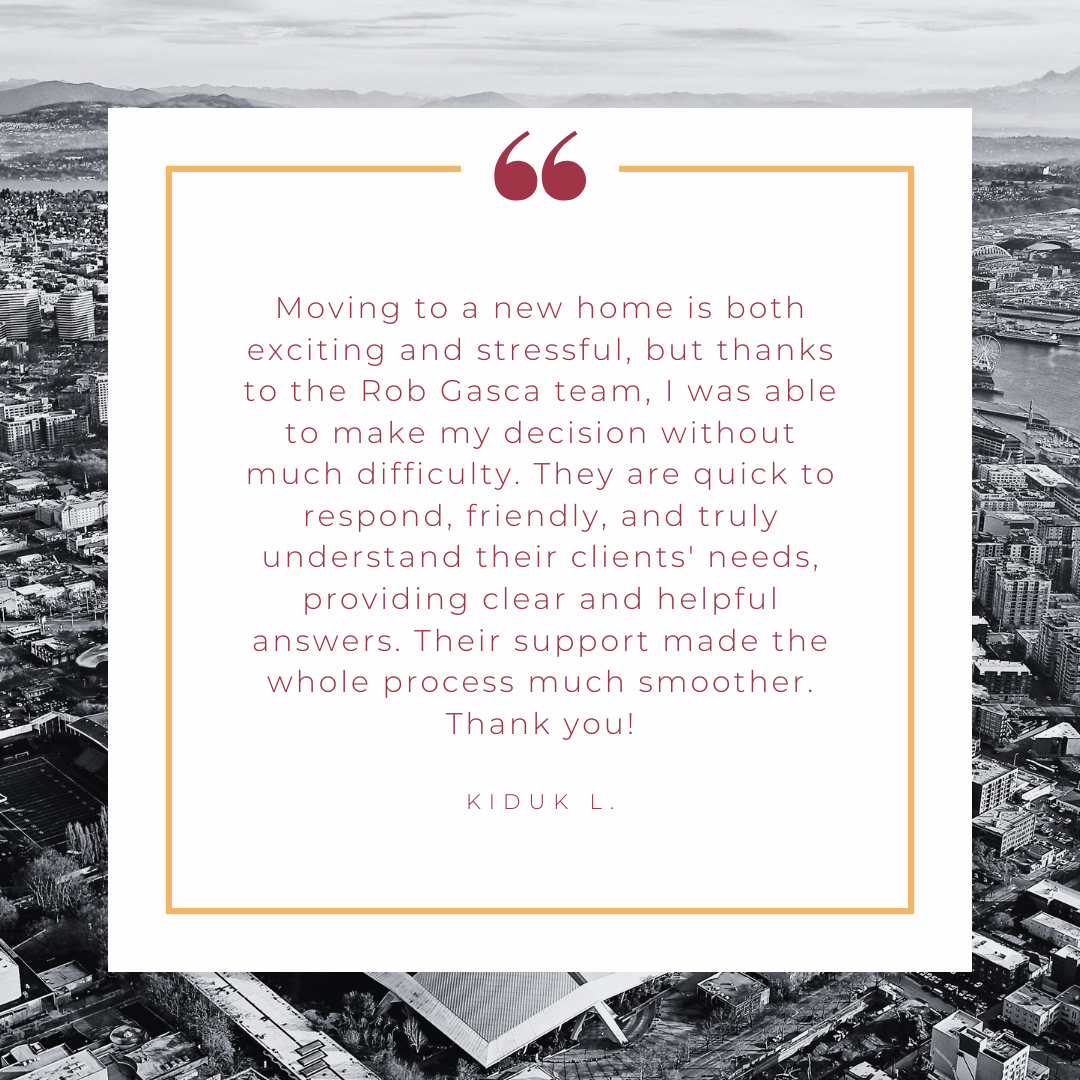 Client testimonial for Rob Gasca Real Estate