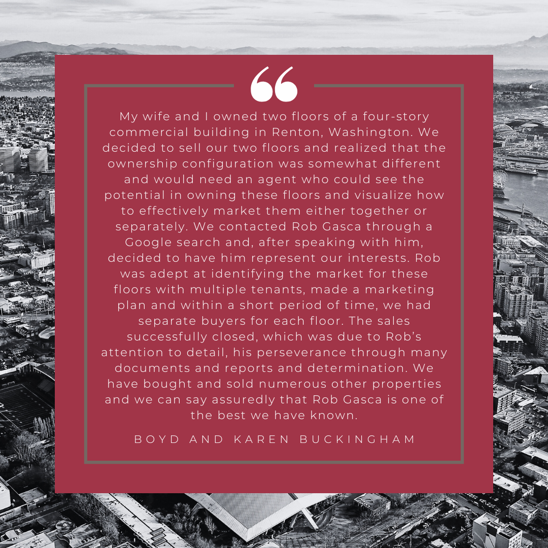 Client testimonial for Rob Gasca Real Estate
