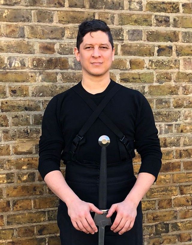 Gábor Antali, ambidextrous HEMA instructor and founder of The SwordFight Club