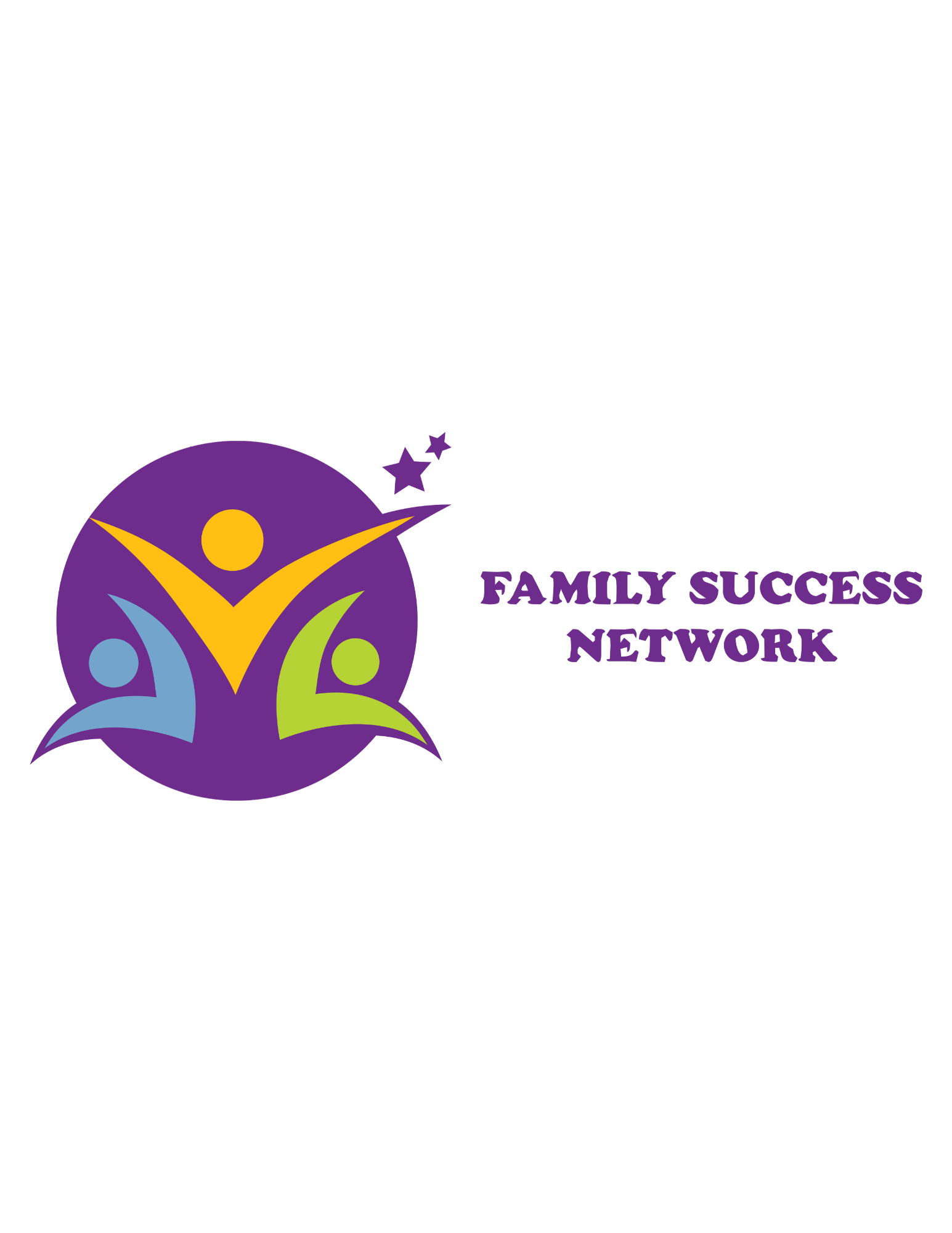 Family Success Network logo: purple circle with people reaching up; text to right.