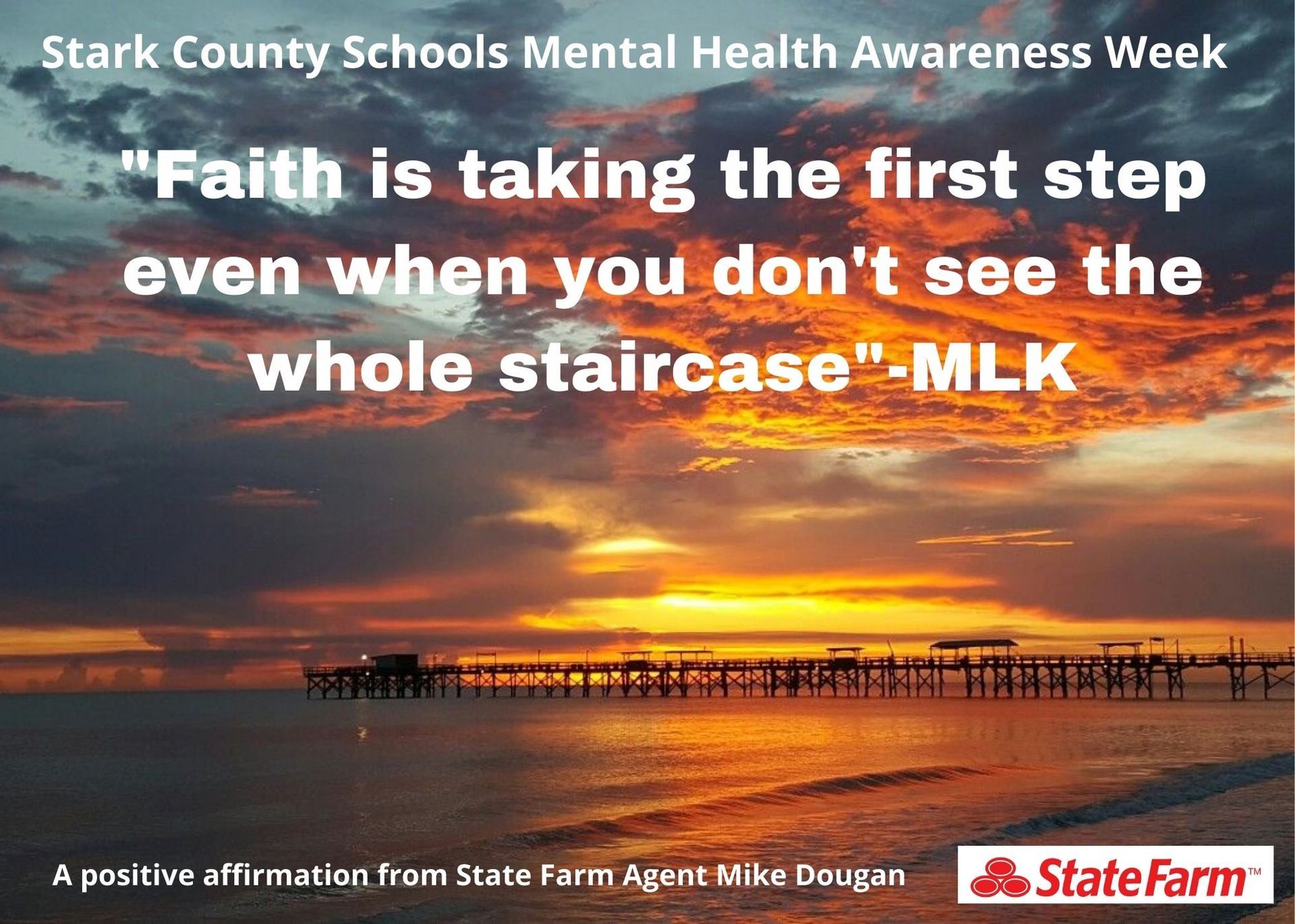 Poster: Stark County Schools Mental Health Awareness Week. Quote by MLK: