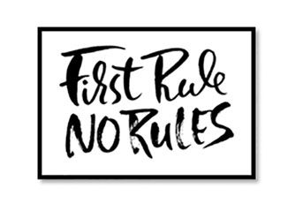 Black and white sign with 
