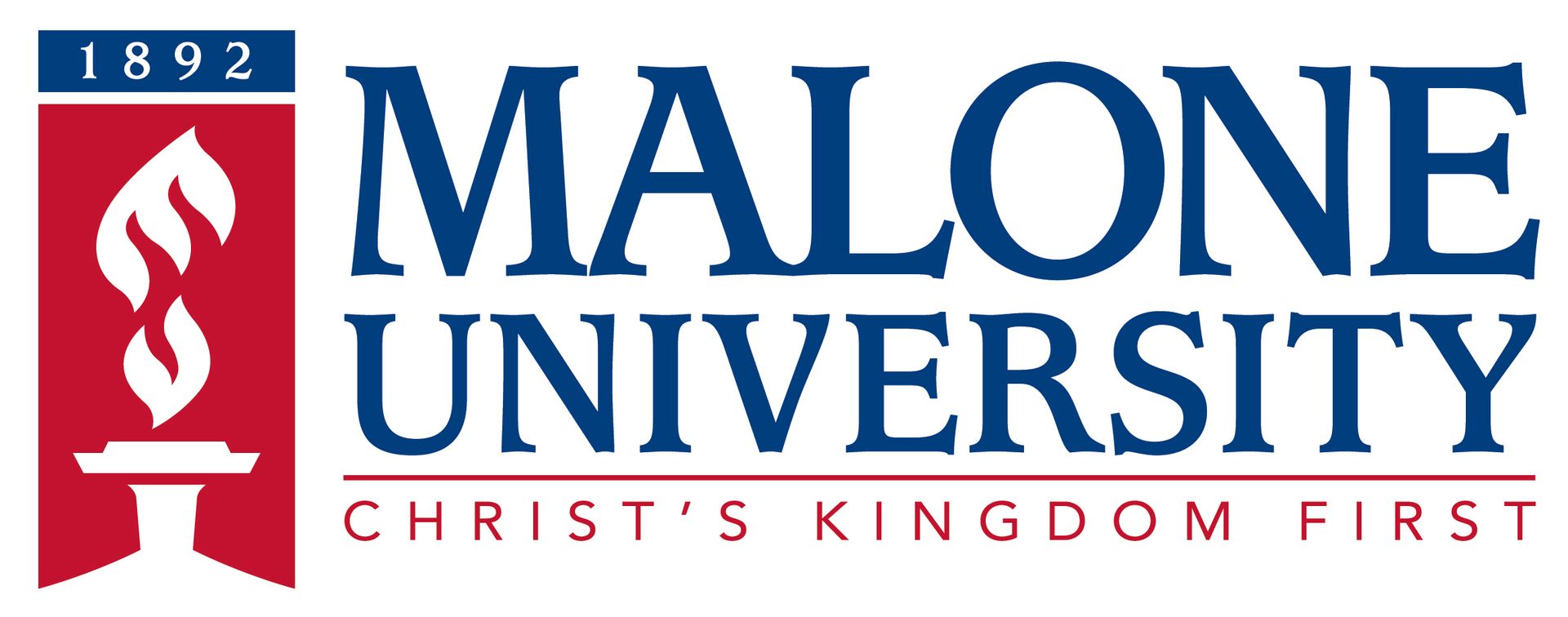 Malone University logo with a torch icon and text: 