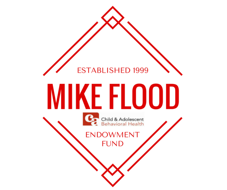 Mike Flood Endowment Fund logo with red diamond frame, text, and 1999 establishment.