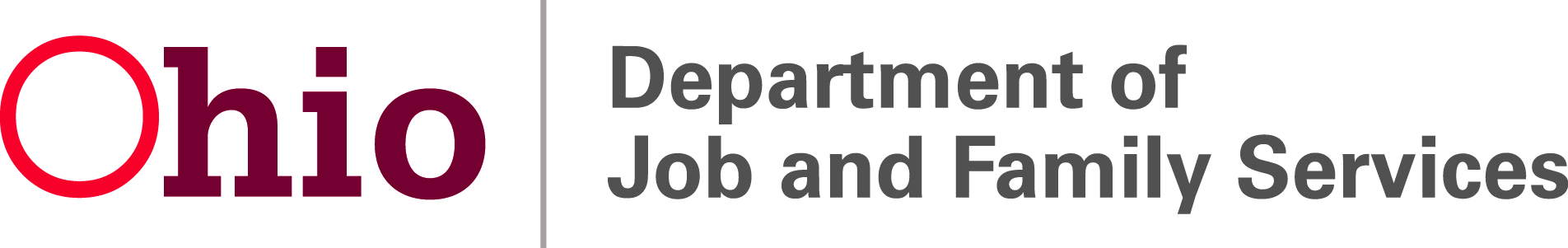 Ohio Department of Job and Family Services logo in red and gray.
