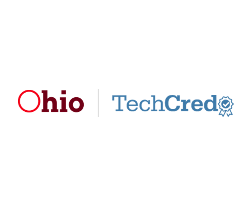 Ohio TechCred logo in red and blue.