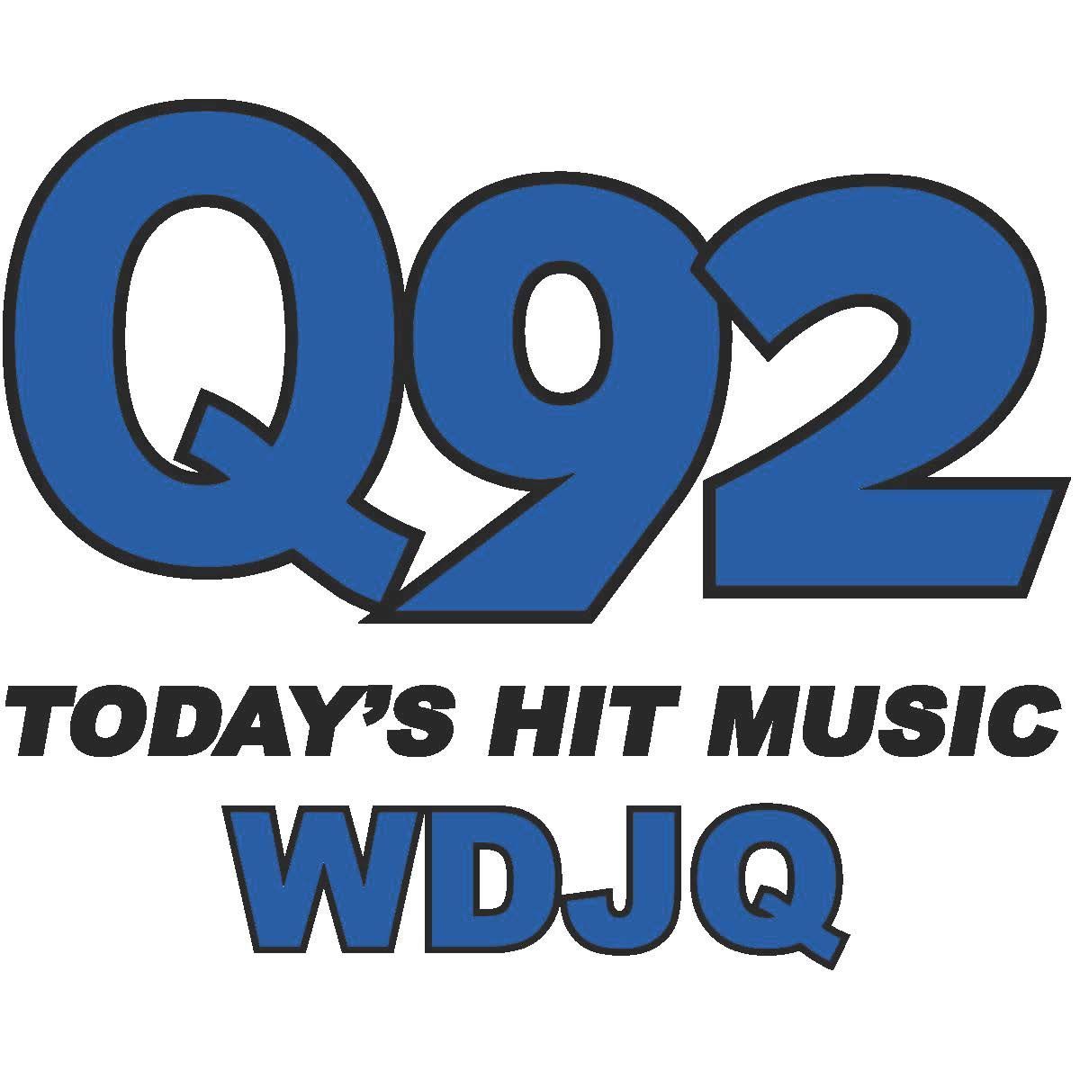 Logo for Q92 radio station. Blue