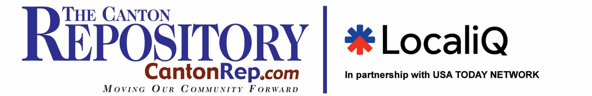 Logos for The Canton Repository and LocaliQ.