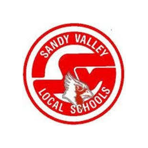 Sandy Valley Local Schools logo: red circle with 