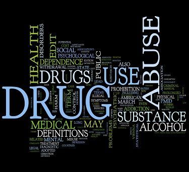Word cloud on black background,