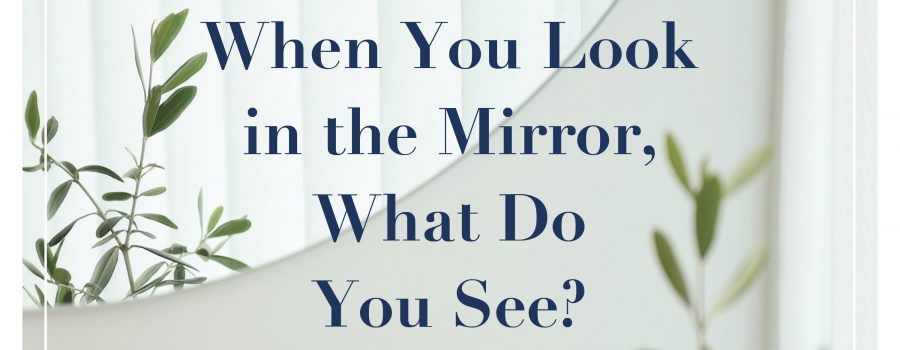 Text on a mirror: