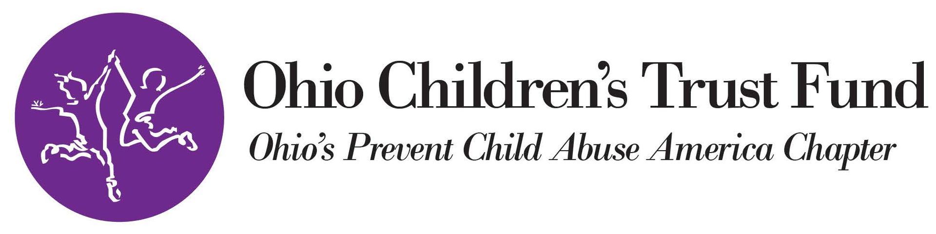 Logo of Ohio Children's Trust Fund: purple circle with silhouetted figures, text