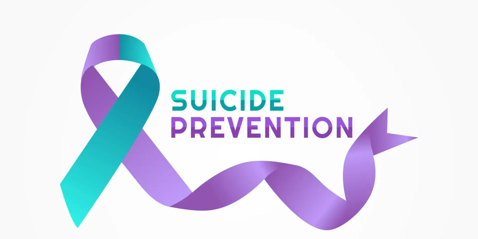Purple and teal ribbon with