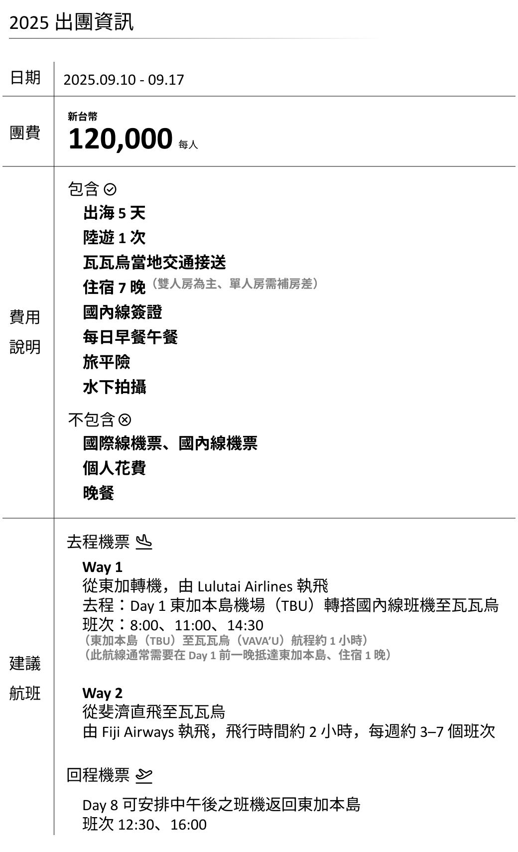 2025出團資訊 御藏島
