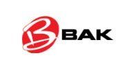BAK logo with a red stylized B in a circle and black text on a white background