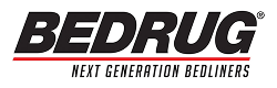 BEDRUG logo with “Next Generation Bedliners” tagline in black and red text