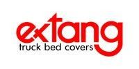 Extang logo in red with black “truck bed covers” text on a white background