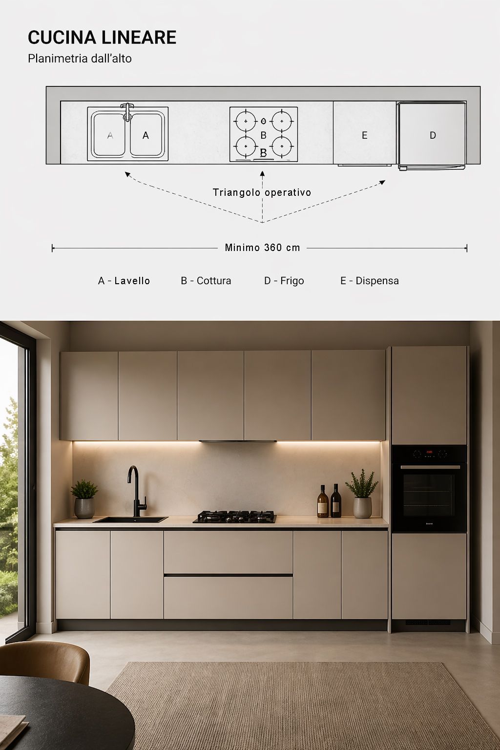 cucina lineare progettazione cucina