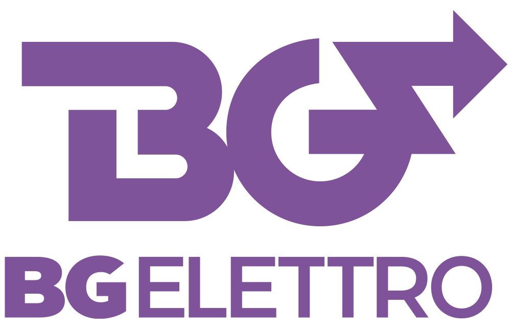 Ein lila Logo für BG Elettro Biscara Giovanettina Sa