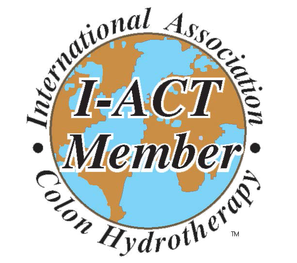 I-ACT Member logo with a globe and the text “International Association of Colon Hydrotherapy”