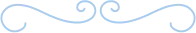 Light blue decorative flourishes with curled ends, mirrored around a central swirl on a white background