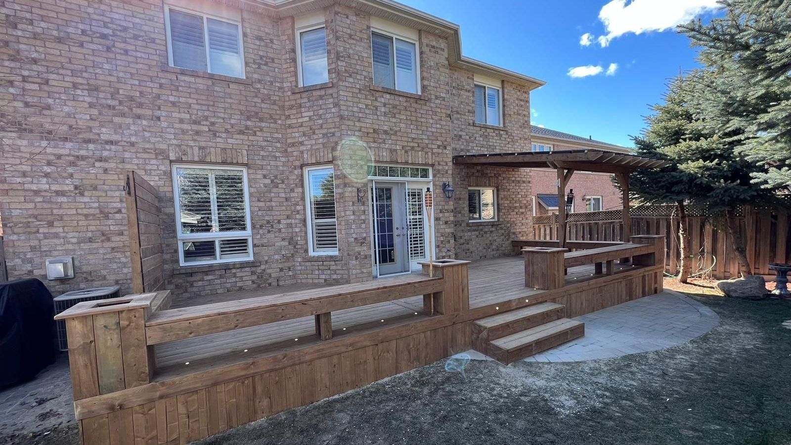 wood fence front