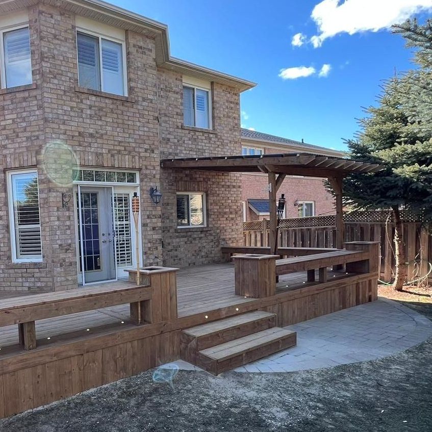 deck at the backyard