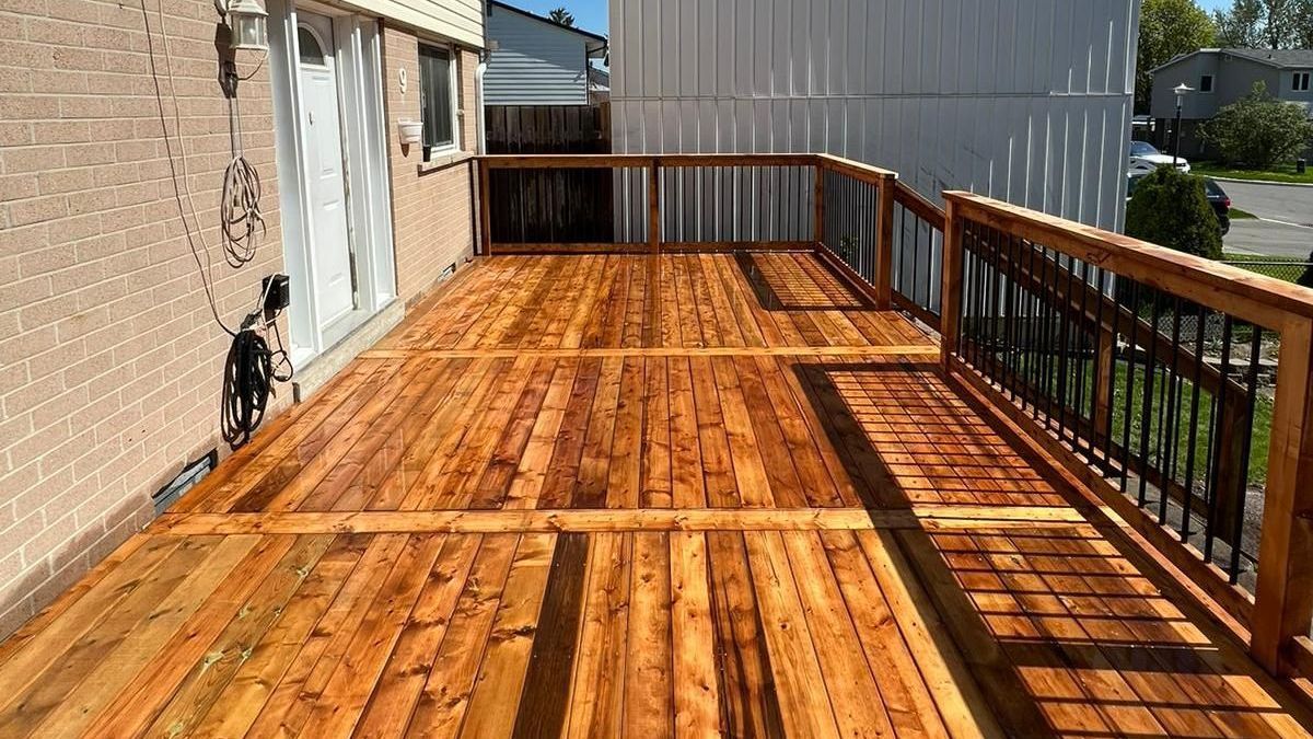 finished deck upper view