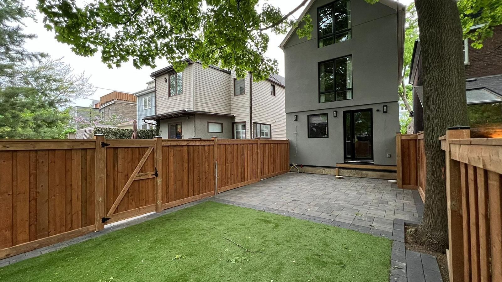 wood fence left side