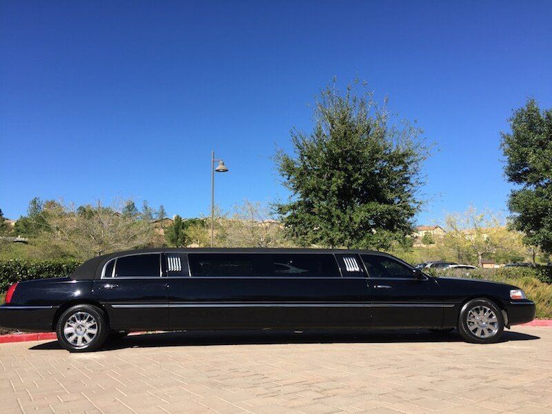 black stretch limo rental exterior