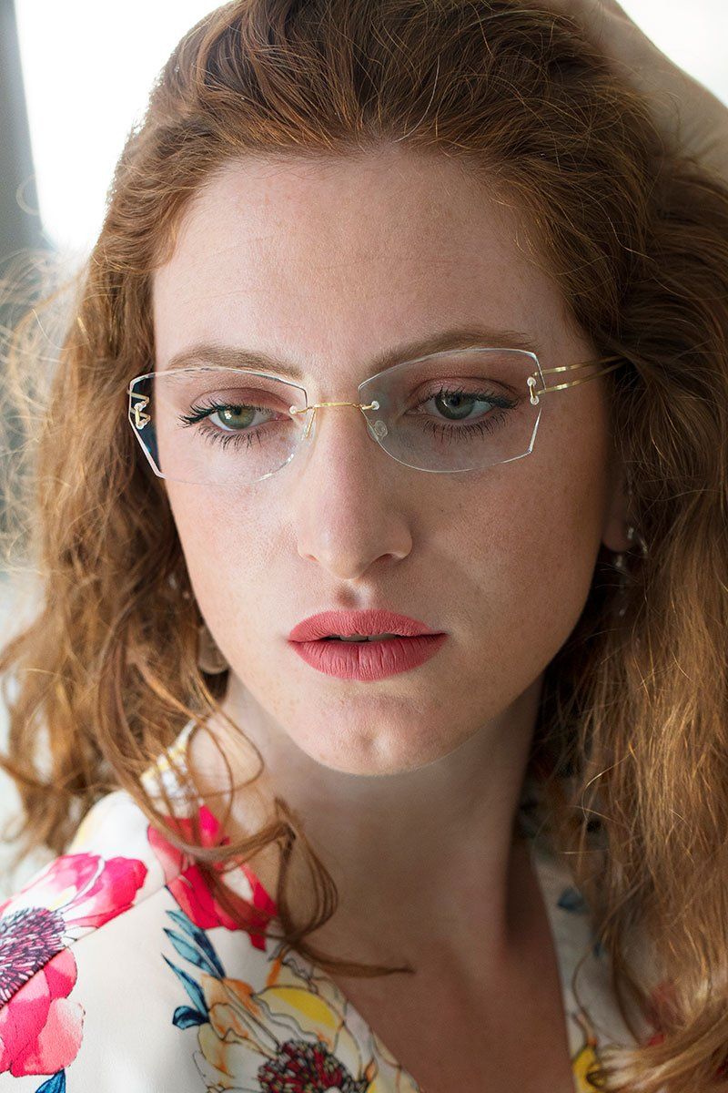 light titanium frameless glasses