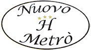 A logo for a hotel called nuovo hotel metro