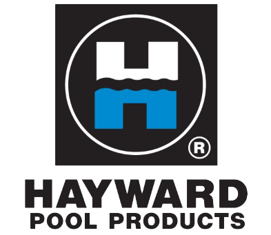 Hayward Pool Products logo with stylized white and blue “H” in a black circle