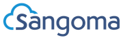 Sangoma logo: Blue cloud icon above the word