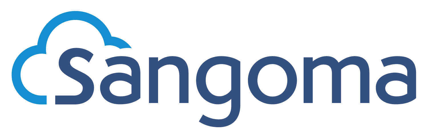 Sangoma logo with a cloud graphic and the word