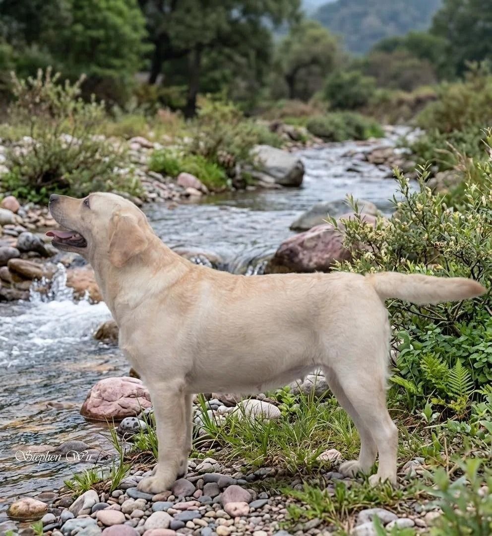 Plus, a Labrador Retriever at Toptail Labradors.