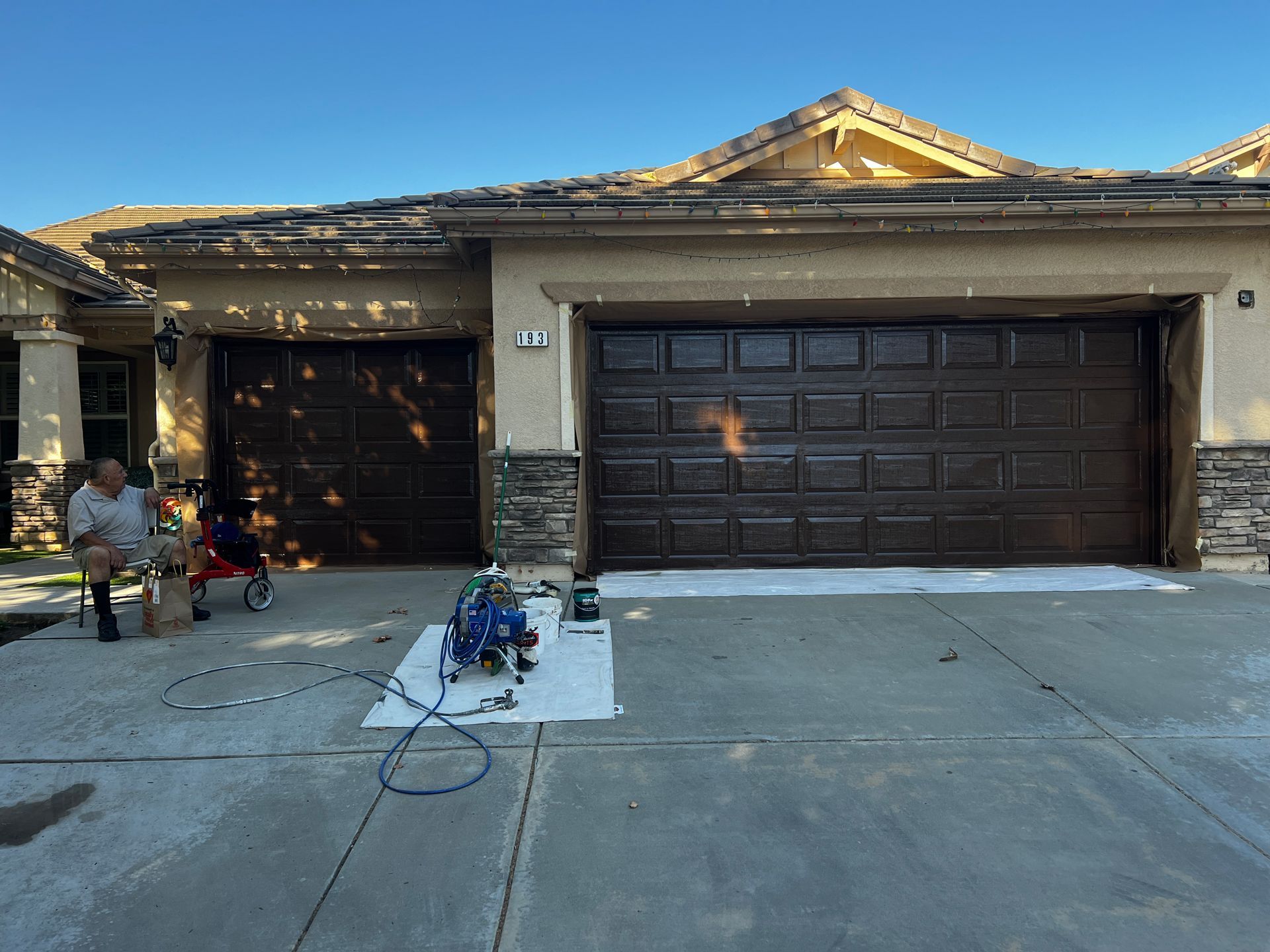 Before Painting Wooden Garage Door