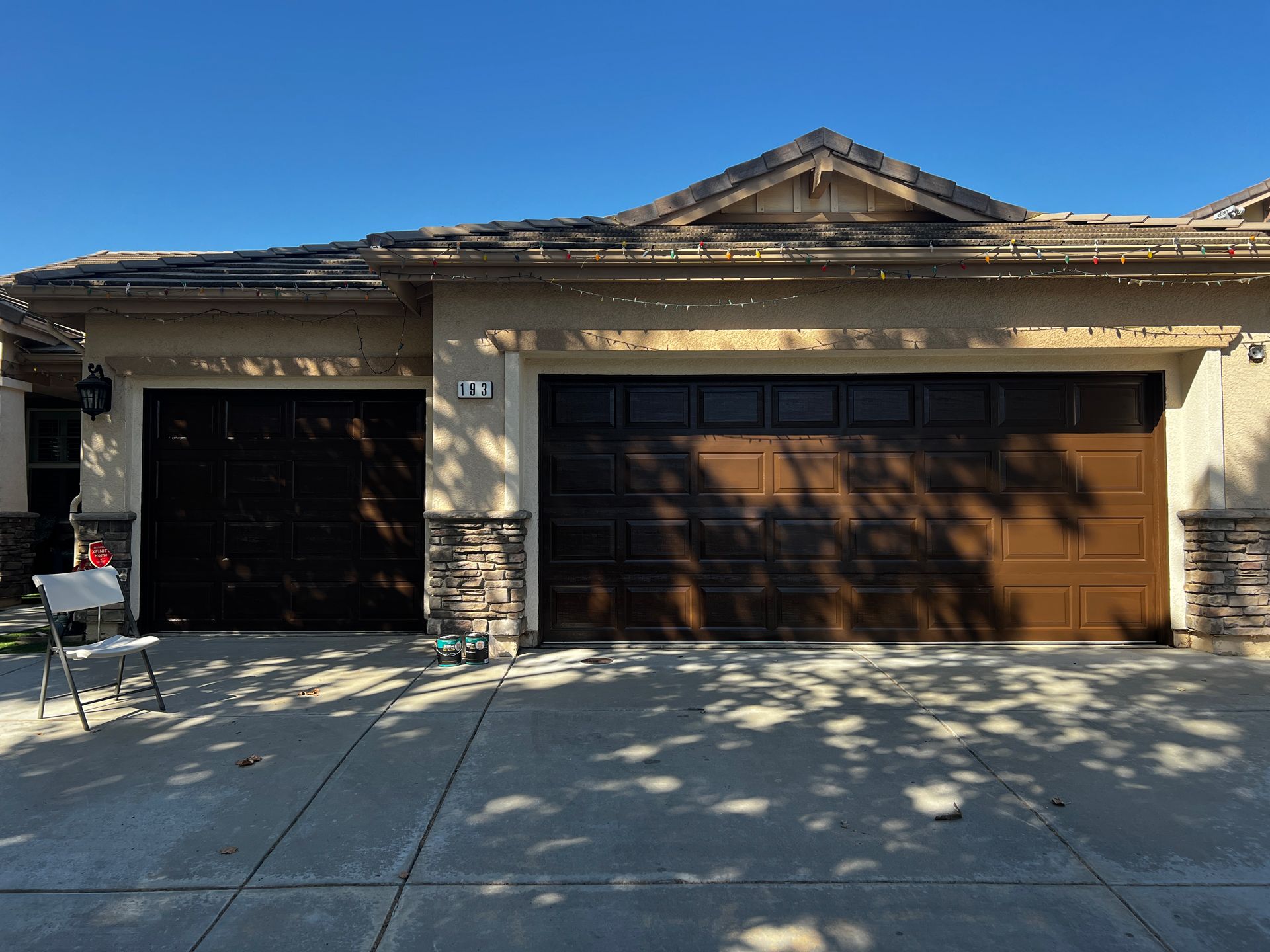 After Painting Wooden Garage Door