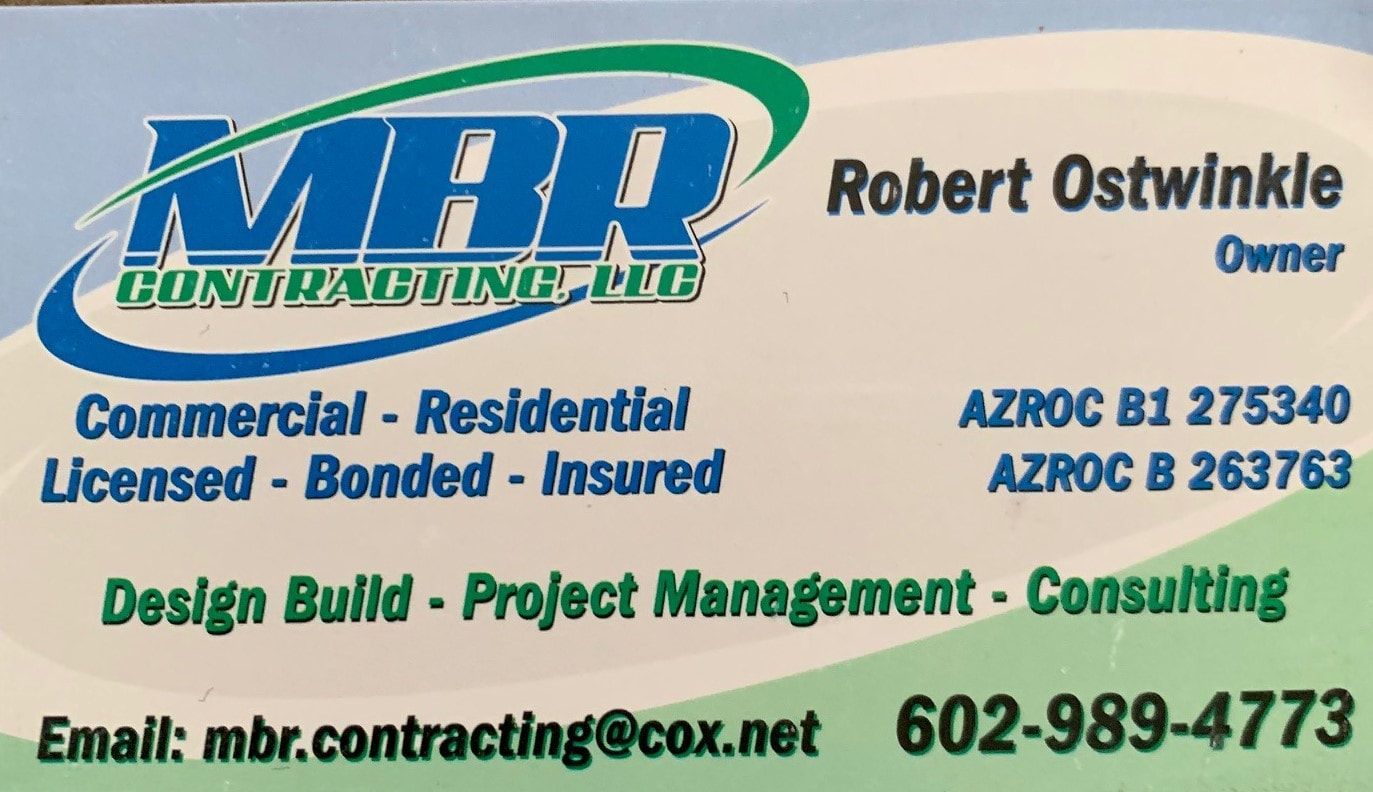A business card for mrr contracting ltd