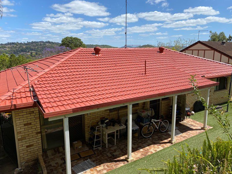 Roof Restoration Completed with New Paint — Leonard Gray Roof Tiling In Goonellabah, NSW