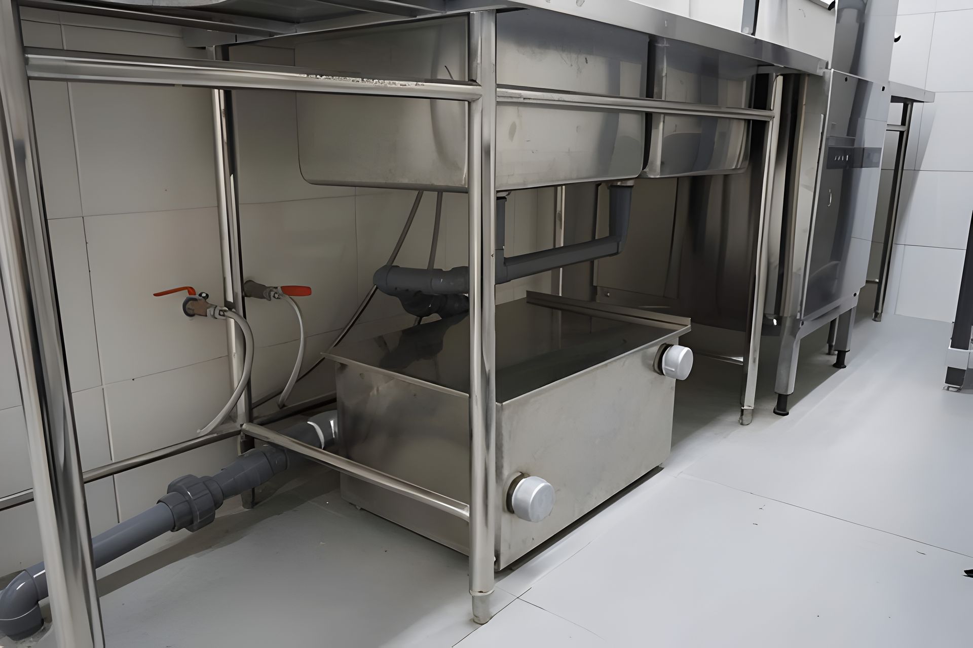 Stainless Steel Commercial Sink System — Paap's Cleansing Services in Bargara, QLD