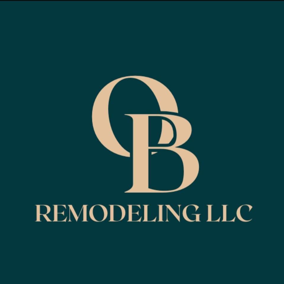 OB Remodeling LLC logo in tan on dark teal background