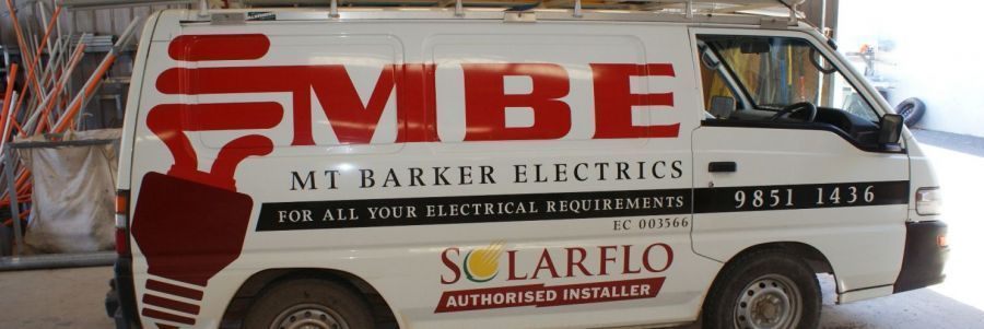 White van with red logo