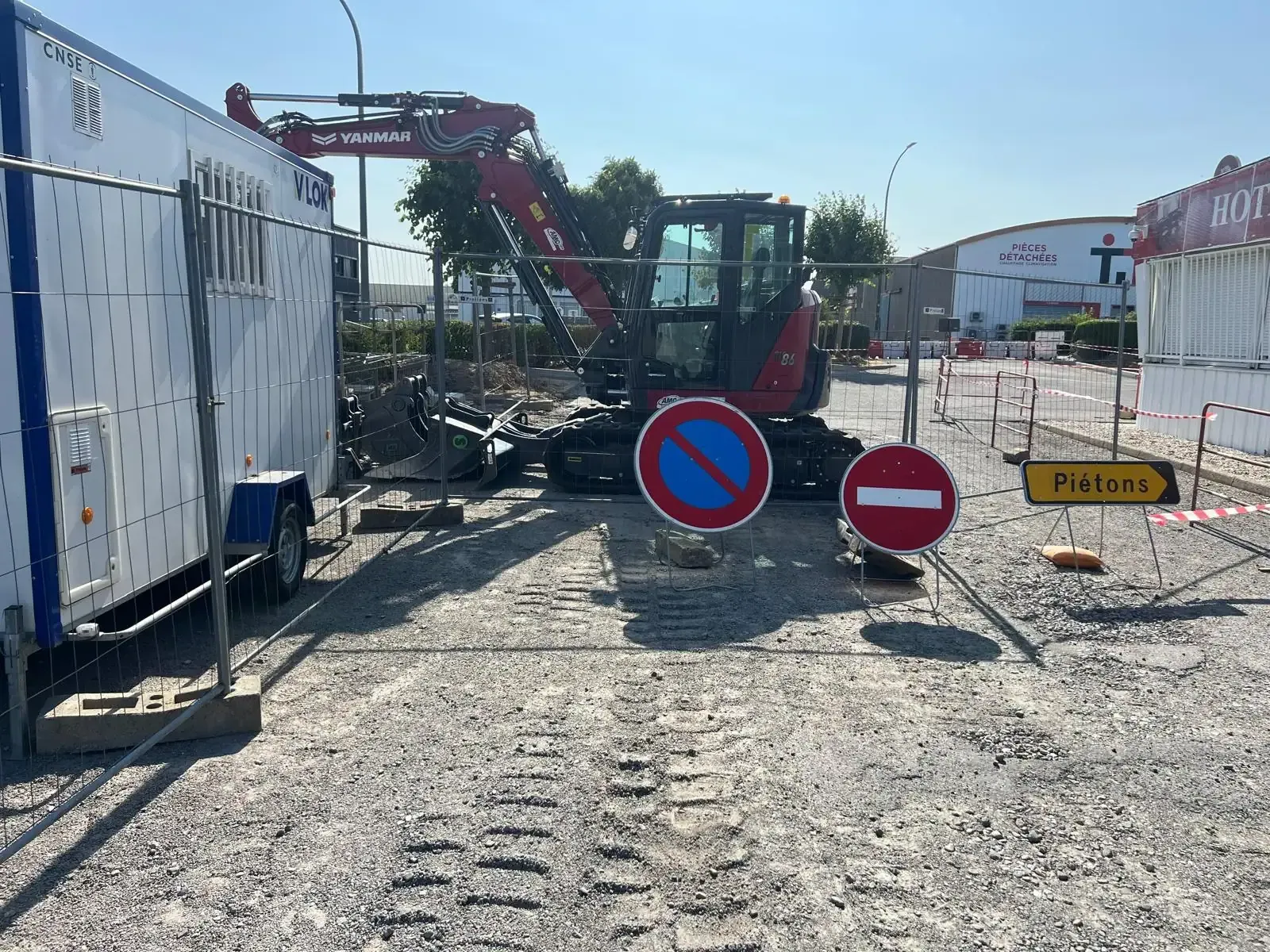 Réfection complète de parking en cours